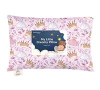 KeaBabies Almohada para Niño Pequeño con Funda - Almohada para Niño Pequeños De Algodón Orgánico Suave para Dormir - Lavable E Respirable - Niño Pequeño Viajar (Dear Princess)
