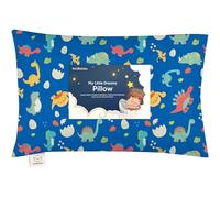 KeaBabies Almohada para Niño Pequeño con Funda - Almohada para Niño Pequeños De Algodón Orgánico Suave para Dormir - Lavable E Respirable - Niño Pequeño Viajar (DinoWorld)