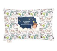 KeaBabies Almohada para niños pequeños con Funda de Almohada, Suave algodón orgánico, cojín para Dormir para niños, Lavable, Almohada para niños pequeños (Unicorn Dreams)
