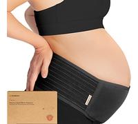 KeaBabies Banda De Maternidad Para El Embarazo - Cinturón De Soporte Para Embarazo Suave & Transpirable - Bandas De Soporte Pélvico (Midnight Black, 2X-Large)