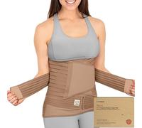 KeaBabies Envoltura De Recuperación De Apoyo del Vientre Posparto 3 en 1 - Banda De Vientre para Posnatal, Embarazo, Maternidad - Fajas para Mujeres Body Shaper (Warm Tan, XL)