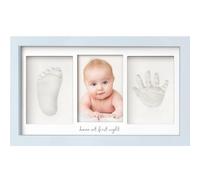KeaBabies Kit De Recuerdo De Huella De Bebé - Marco Duo De Kit De Arte De Memoria Para Bebé Recién Nacido - Baby Shower Para Niños, Niñas - Caja De Regalo De Baby Registry (Mist Blue)