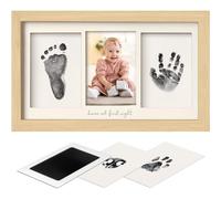 KeaBabies Marco de Kit de Huellas y Huellas de Manos de bebé - Almohadilla de Tinta de Tacto Limpio, Marco de Fotos de Manos y Pies para Recién Nacidos, Fiesta de Bienvenida al bebé