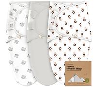 KeaBabies Sacos orgánicos para Dormir para bebé - Paquete de 3 pañales para bebé recién Nacido de 0 a 3 Meses - Saco de Dormir para bebé - Saco de Dormir para recién Nacido, bebé (The Wild 2)