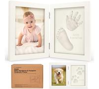 KeaBabies Set de huellas de manos y pies de bebé - Regalos para bebés niñas y niños - Set de huellas personalizadas de pies de bebé, Kit de huellas de manos para recién nacidos (Alpine White)