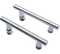 KEABATH Tirador de puerta de ducha, 2 unidades, repuesto de 145 mm, de acero inoxidable con pomos de plástico, manija de puerta de vidrio