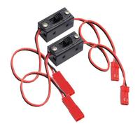 KEAcvise Paquete de 2 interruptores de encendido y apagado del receptor RC con conectores JST compatibles con Traxxas Slash Arrma Axial HSP 1/10 1/8 1/16 RC Car Truck Crawler Airplane