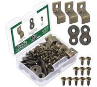 Keadic 101 cierres de mesa resistentes con tornillos, soporte de conector de mesa figura 8 y clips de escritorio Z para muebles de madera (bronce)
