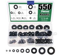 Keadic 165 piezas de arandelas planas de sellado mιtrico de cobre, kit surtido de arandelas planas, M6 M8 M10 M12 M14 M16 M18 M20