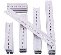 Keadic 25 piezas DIN Rail ranurado de aluminio RoHS Surtido Kit, 4 6 8 9.8 12 pulgadas de largo 35 mm de ancho 7,5 mm de alto