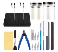 Keadic 37Pcs Kit de pintura de herramientas de modelo incluye herramientas básicas profesionales de modelo Gundam, soporte de base de soporte de pintura y herramientas de modelado