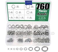Keadic 760 piezas Spring Lock Washer Assortment Kit 304 Stainless Steel, 9 Sizes - M2 M2.5 M3 M4 M5 M6 M8 M10 M12