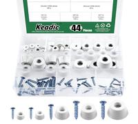 Keadic 99 patas de goma antideslizantes de 4 tamaños para tabla de cortar, 15 x 12 x 8 mm, 21 x 15 x 121 mm, 25 x 20 x 13 mm, 30 x 22 x 15 mm, protector de suelo negro para sillas de madera, mesas y