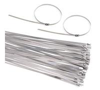 Keadic - Bridas de acero inoxidable con cierre para cables de escape, resistentes, ideales para barcos, minas, petróleo, electricidad, cables de ordenador y más