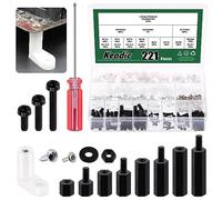 Keadic El kit surtido de 221 placas base PCB M3 contiene separador hexagonal de nailon macho hembra y patas de montaje aisladas en forma de L con tornillos para fijación de consola de juegos