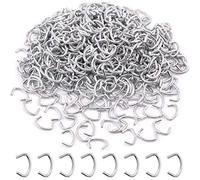 Keadic Juego de 1000 anillos galvanizados para cerdo de 1.27 cm, kit de instalación profesional para tapicería de muebles, cajas de carne y salchichas, jaulas de animales para mascotas