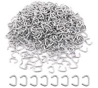 Keadic Juego de 1000 anillos galvanizados para cerdo de 9.5 mm, kit de instalación profesional de anillos para tapicería de muebles, cajas de carne y salchichas, jaulas de animales para mascotas