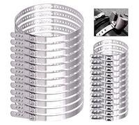 Keadic Juego de 24 abrazaderas de arranque de articulación CV automática, 12 abrazaderas pequeñas y 12 piezas grandes de acero inoxidable universal ajustable eje de transmisión CV