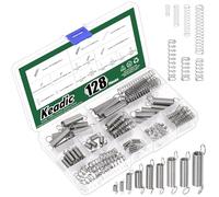 Keadic Juego de resortes de acero inoxidable, 16 tamaños, 0,3/0,4/0,5/0,6/0,7/0,8/0,9/1/1,2 mm de diámetro