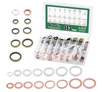 Keadic Juego surtido de 143 juntas de tapón de drenaje de aceite, 11026-01M02, N0138157, kit de sellos de arandelas de trituración de aceite para automoción
