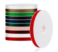 Keadic Juego surtido de cintas de terciopelo vintage de 10 colores de 88 yardas, cinta de bobina de una sola cara para envolver regalos, hacer lazos, decoración de fiestas y bodas