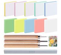 Keadic Kit de 14 bloques de tallado de sellos de goma con bloques de tallado de goma, herramientas de tallado y piedra de molienda para crear impresiones artísticas, manualidades de tarjetas