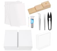 Keadic Kit de herramientas para fabricar muestras de insectos, 114 piezas con alfileres de insectos, tablero y bloque de fijación de mariposas, papeles de prensado de alas, vitrina de insectos,