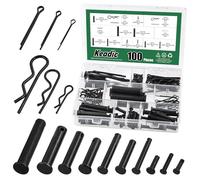 Keadic Steel Clevis Pin M2 M3 M4 Flat Head Cotter Pin Clip Key Assortment Kit for Metal Devices Furniture Installation (Xiao1)