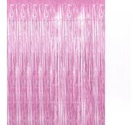 KEAHND 6 Piezas Cortina Cumpleaños,Metallica Foil Fringe Cortinas,Cortina Metálica Fiesta De Oropel Noir,Cortinas De Espumillón Metálicas