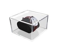 KeaJuidy Caja de reloj con cojín de reloj de acrílico, vitrina, relojes, organizador de relojes, caja de reloj con tapa, maletín para novio, día del padre, cumpleaños, 10 x 10 x 6 cm