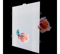 KeaJuidy Separador de acuario con gancho adhesivo y brida, rejilla de plástico, placa transparente para acuario, caja inferior (26 x 33 cm)