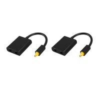KEALBAUS 2 divisores de audio óptico SPDIF Digital, adaptador divisor Toslink de 2 vías, 1 entrada y 2 salidas SPDIF cable óptico divisor Hub