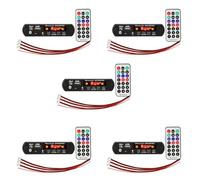 KEALBAUS 5X DC 5V 2X3W 6W Amplificador Decodificador Tablero Bluetooth V5.0 Reproductor MP3 Coche Módulo de Grabación USB Radio FM AUX Radio para Altavoz