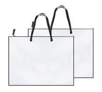 KEALBAUS - Paquete de 2 fundas de cartera de arte de 19 x 25 pulgadas, carpeta de cartera para obras de arte, bolsa de almacenamiento de carteles con cremallera y respaldo de asa fácil de instalar,