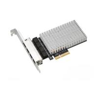 KEALBAUS Tarjeta de cubo sin disco PCIE 4 puertos 2,5 G, puerto de cubo con cable Gigabit, arranque PXE sin disco ESXi (A)