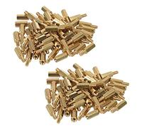 Keallans 100 unids M3 macho x M3 11mm longitud latón rosca PCB espaciadores Stand-Off