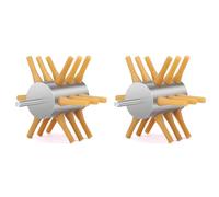 KEALLANS 2X Desplumador de Pollos, Accesorio de Taladro, Desplumador de Pollos de Acero Inoxidable, MáQuina Desplumadora de Plumas de Pollo de 18 Dedos