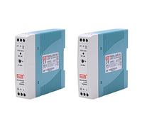 KEALLANS 2X Mdr-20 12 V 20 W Fuente de alimentación de riel DIN Regulador de voltaje del conductor Ac-Dc 110 V 220 V