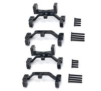 KEALLANS 2X para MN D90 D91 D96 MN99S 1/12 Piezas de Actualización de Coche Mando a Distancia Asiento Base de Barra de Tracción de Metal, Accesorios de Soporte de Servo, Negro