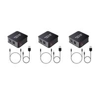 KEALLANS 3X Divisor de Audio Digital óptico 1X3, Divisor de Audio Digital de Fibra óptica SPDIF TOSLINK, 1 Entrada 3 Salidas, para Blue-Ray DVD HDTV