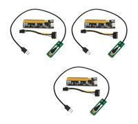 KEALLANS 3X NGFF M.2 M Llave Una USB 3.0 PCI-E Tarjeta Vertical M2 Una USB3.0 PCIE 16X 1X Extender con Alimentación para Litecoin