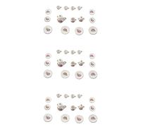 KEALLANS 45 Piezas de The de Porcelana en Miniatura Dollhouse Alimentos Chinos Taza de Platos de Rosa