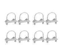 KEALLANS 8 Piezas Abrazadera de Montaje de Antena Perno En U Hardware de Montaje Abrazadera de Mástil de Antena Soporte de Mordaza En V Accesorios para Antena Exterior de Casa