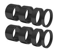 Keallans 8 unids/set 5/10/15/20 mm aleación de aluminio casco espaciador varilla espaciador 28,6 mm tapa de arandela de horquilla para bicicleta de carretera, negro