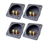 Keallans DIY casa coche estéreo tornillo conectores subwoofer enchufes 2 vías altavoz caja terminal terminal post 4 unids negro