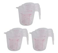 Keallans - Juego de jarras de medición de plástico, 9 piezas grandes, 4 tazas, 2 tazas y 1 taza, capacidad sin vasos de medición con mango angular accesorios de cocina esenciales
