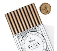 KEALS Pack de 10 Barras de Cera para Sellos de Lacre | Para sellar con Pistola de Pegamento | Cera Vintage para Invitaciones de Boda, Tarjetas, Cartas y Envoltorios | Color Bronce