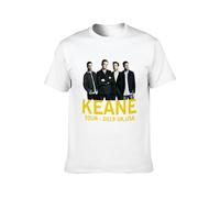 Keane UK Tour Handbill Music Band Rock 0 Fun & Kids Men's T-Shirt Unisex White Men Tees 3XL
