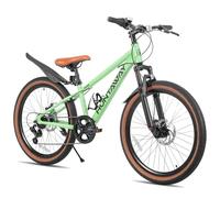 KEANO Huntaway 24 pulgadas con bicicleta infantil, bicicleta de montaña de 24 pulgadas, niño y niña con una velocidad máxima de 8-10 metros.Verde