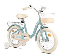 KEANO Little Petal - Bicicleta para niñas de 16/20 Pulgadas, para niñas de 5 a 9 años, con cestas y Soporte